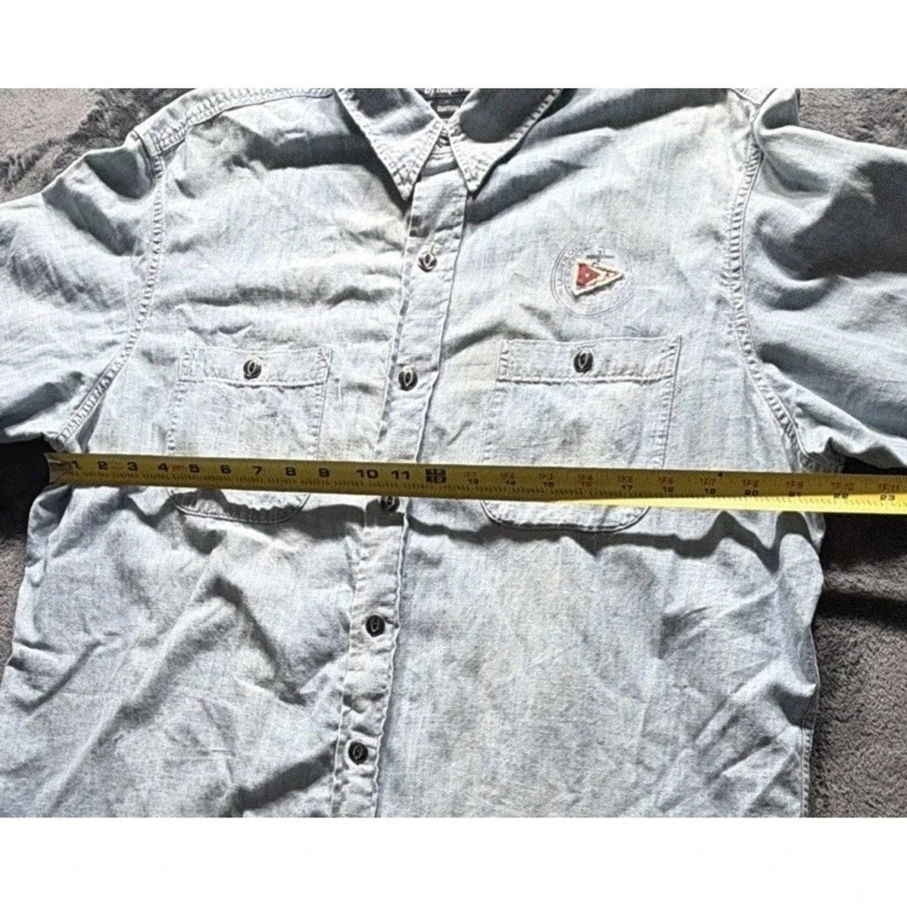Vintage Rare Polo Ralph Lauren Yacht Club Flag Button Up Shirt Custom Fit Sz XL
